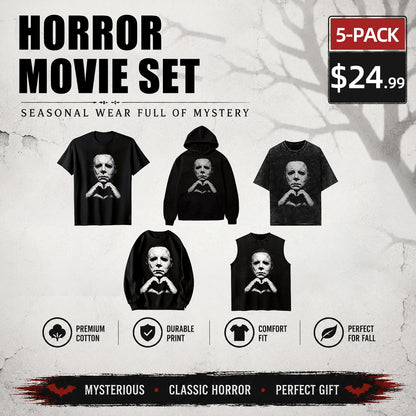 🎃Halloween Gift 🎃 Michael Myers Heart Shirt, Horror Movie Tee, Hoodie and Sweatshirt for autumn and winter