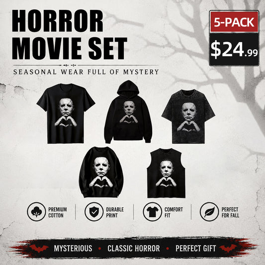 🎃Halloween Gift 🎃 Michael Myers Heart Shirt, Horror Movie Tee, Hoodie and Sweatshirt for autumn and winter