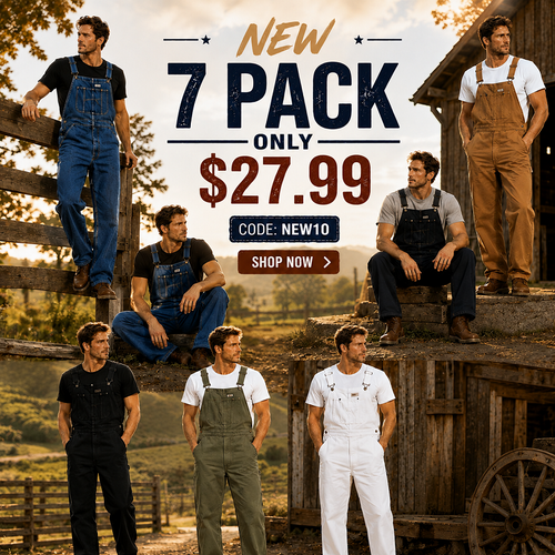 🔥Last Day Promotion🔥Men's Denim Bib Overalls,  Workwear with Adjustable Straps and Convenient Tool Pockets