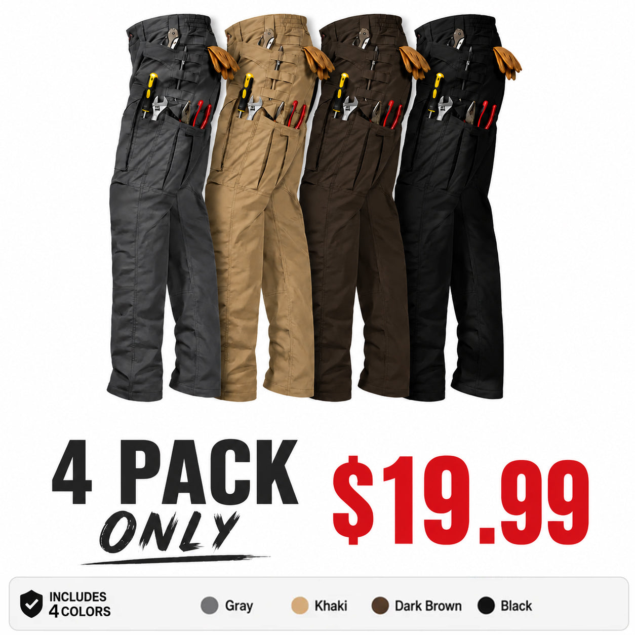 Men's Cargo Pants,Tactical Pants for Men Stretch,Durable Ripstop EDC Work Pants for Hiking