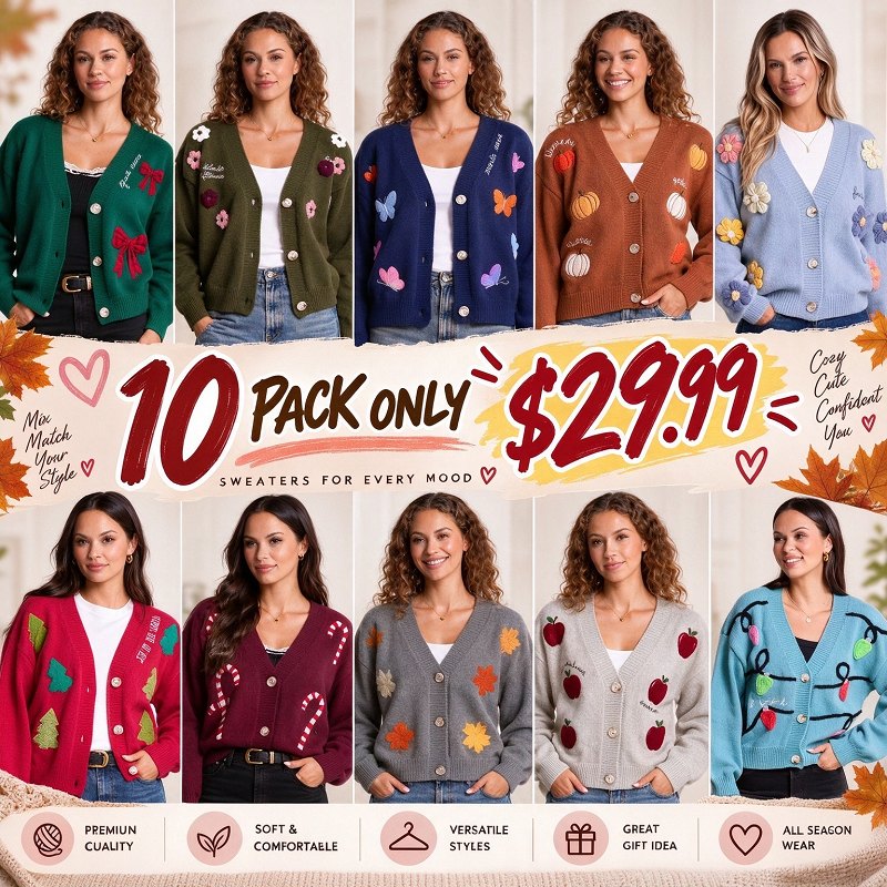 🎅Christmas Special Offer-Love in Faith Women's Embroidered Casual V