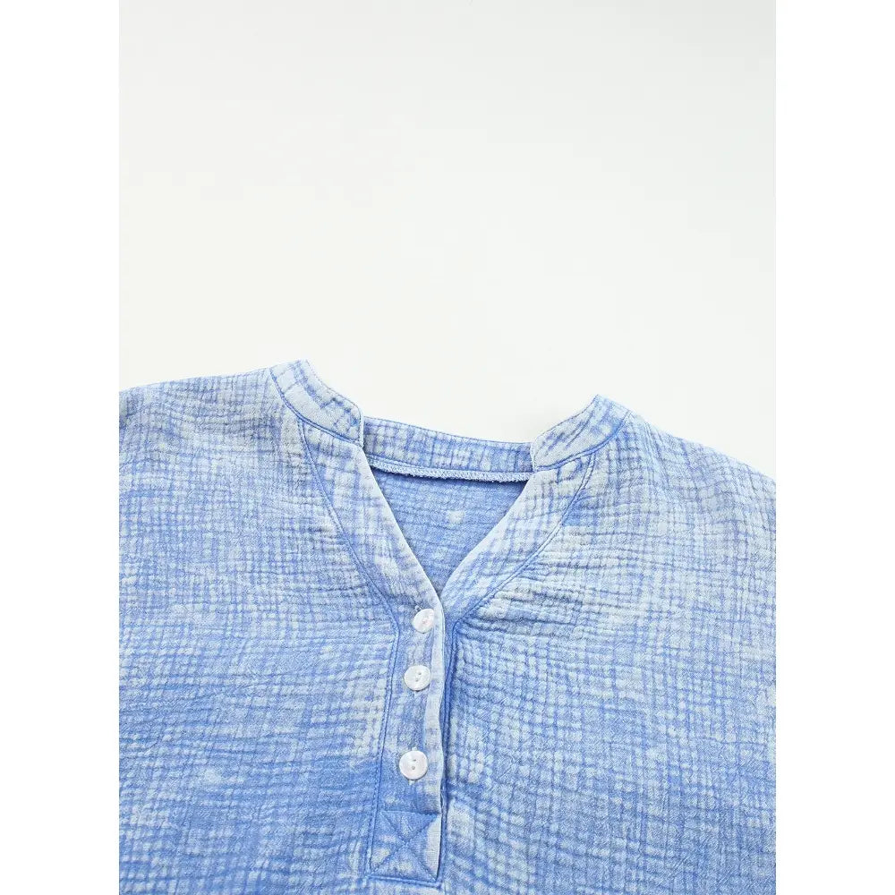Dokotoo Womens Casual Button V Neck Long Sleeve Shirts Oversized Solid Blouses Tops
