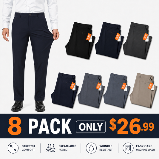 👍🔥Limited-Time Promotion-Stretch Dress Pants No Iron Golf Pants