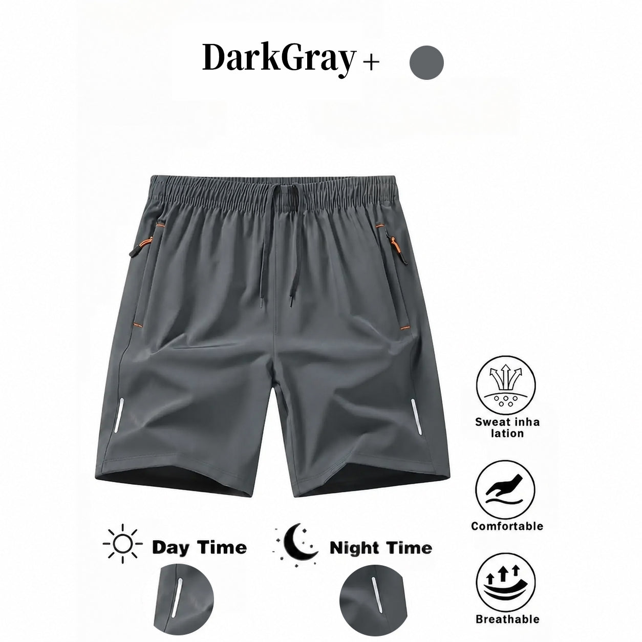 Men's 7-Pack  Dry-Fit Gym Shorts with Zipper Pockets ⭐⭐⭐⭐⭐