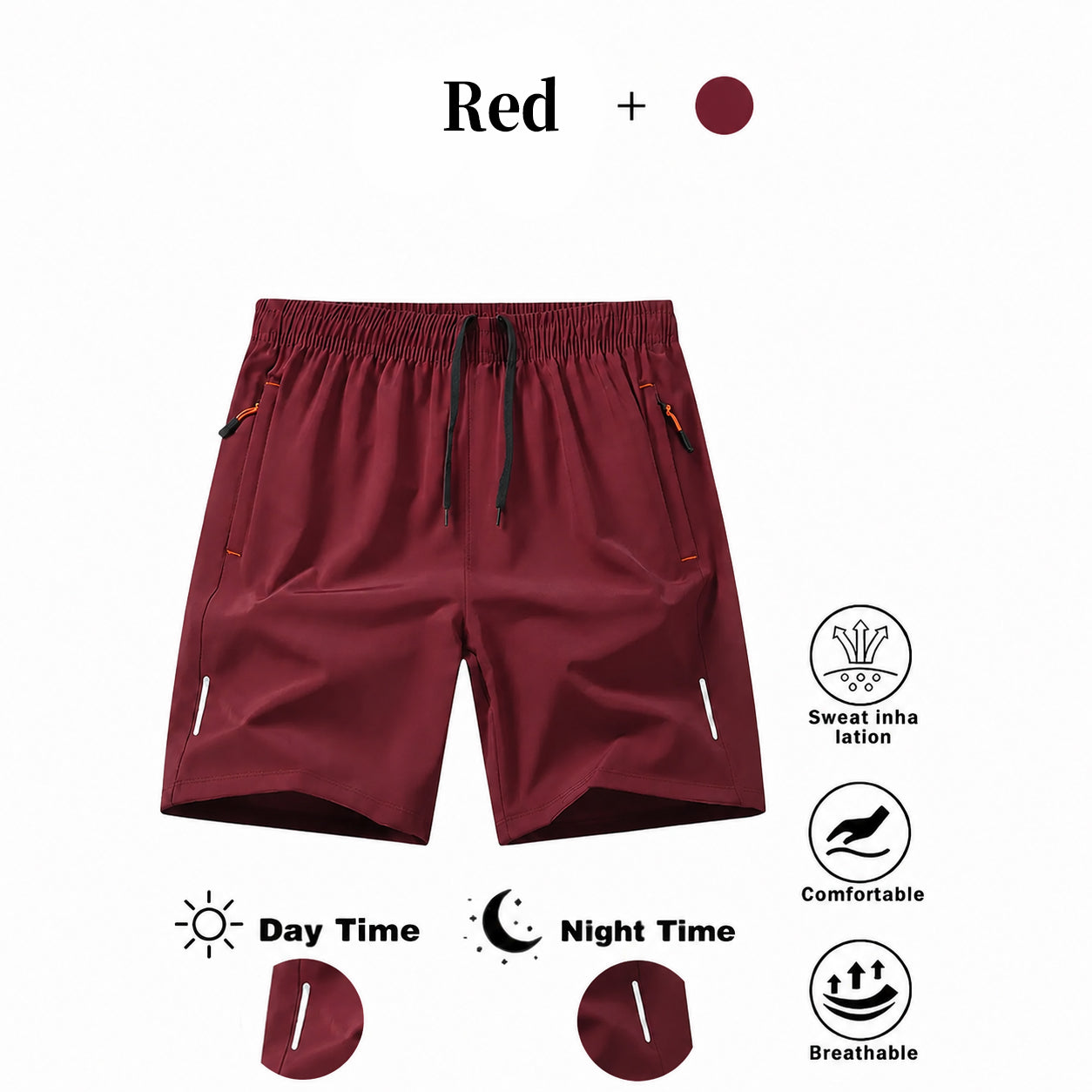Men's 7-Pack  Dry-Fit Gym Shorts with Zipper Pockets ⭐⭐⭐⭐⭐