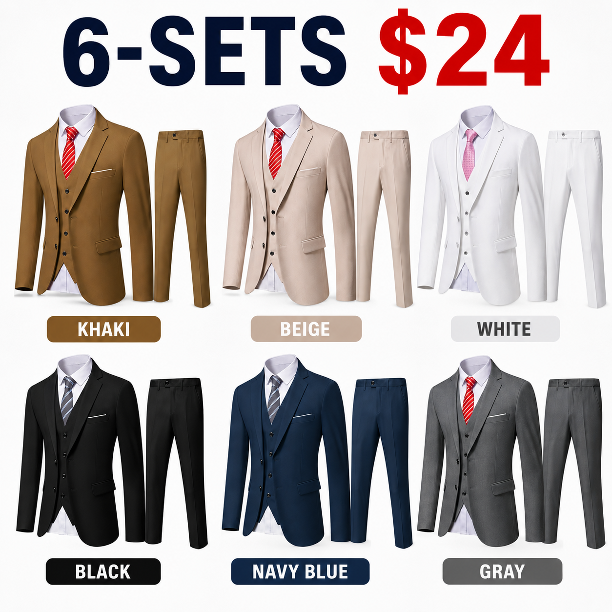 Men's Formal  with Vest & Tie