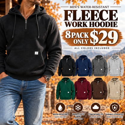 Men’s Water-Resistant Fleece Work Hoodie