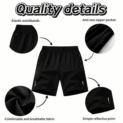Men's 7-Pack  Dry-Fit Gym Shorts with Zipper Pockets ⭐⭐⭐⭐⭐
